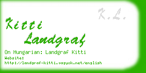 kitti landgraf business card